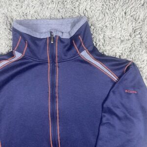 Columbia Omni Wick Womens 2X Jacket Purple Full Zip Sportswear W/Thumb Holes